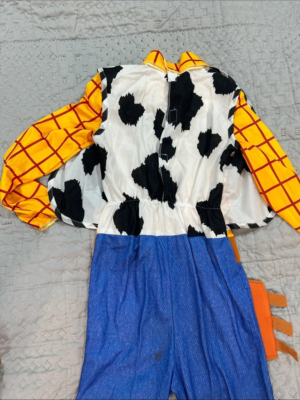 Pixar Disney Woody Yellow & Blue Kids Cowboy Costume 4 piece set